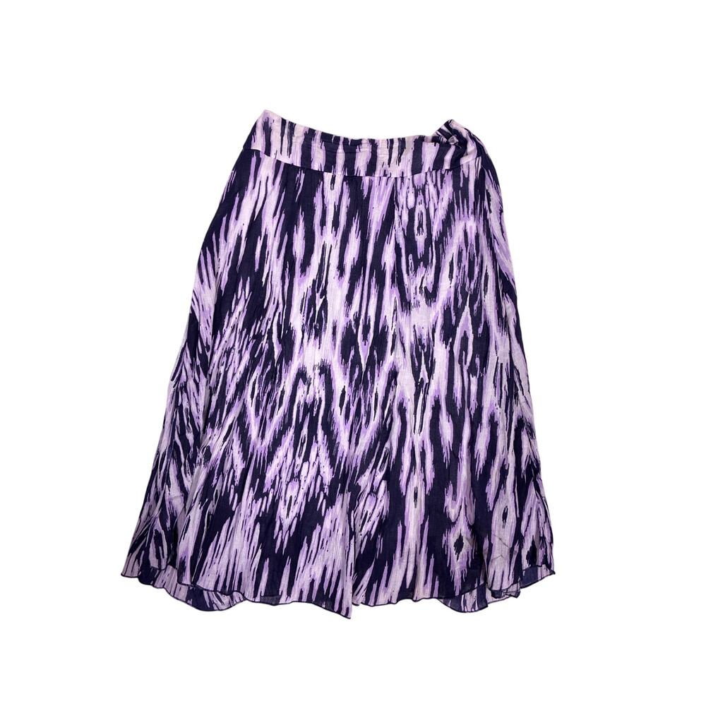 Laura Scott Tie Dye Midi Skirt Women’s M Purple White Bright Festival